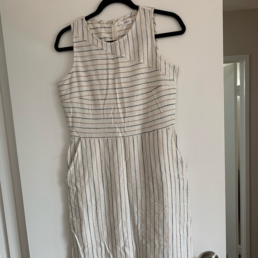 Mango - Striped Midi Dress